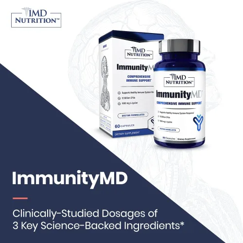 Vista 4 de 1MD Nutrition ImmunityMD - Probiótico para la salud inmunológica Potentes cepas probióticas seleccionadas por médicos con prebiótico - Promueve