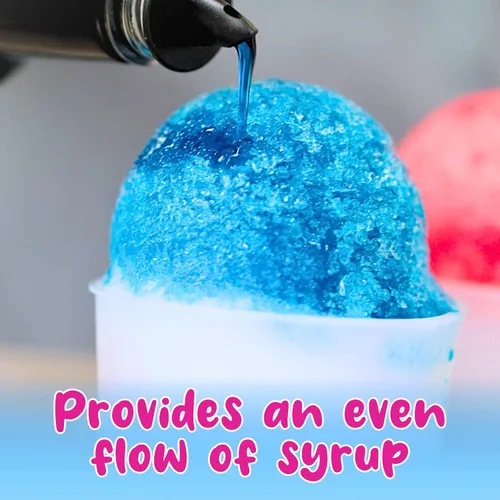 Vista 4 de Versadores de botella con control preciso de jarabe de Hawaiian Shaved Ice - Boquillas profesionales para sabores de cono de nieve y bebidas