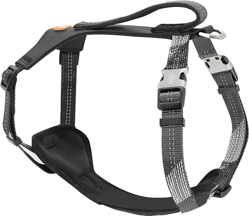 Vista 3 de Arnés para perro sin tirones con asa, arnés de entrenamiento de control de agarre para perros medianos, anillo en D frontal, reflectante, seguro