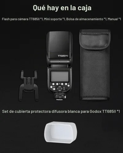 Vista 5 de GODOX TT685II-C Thinklite TTL Flash de cámara para Canon con kit difusor