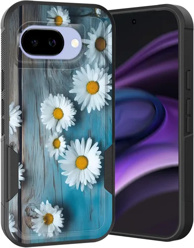 Vista 162 de Funda para Pixel 6A, Híbrida de Doble Capa de Servicio Pesado Resistente a Prueba de Golpes PC Duro + Funda Protectora de Silicona Suave para Google