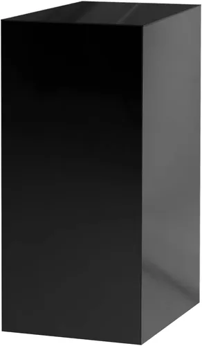 Vista 15 de Caja elevadora de acrílico de 12 x 12 x 9 pulgadas con un lado abierto sin tapa, negro brillante, versátil cubo cuadrado de almacenamiento