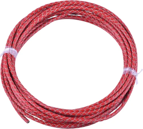 Vista 19 de 2 yardas 8.0mm Cordón redondo de cuero trenzado auténtico marrón antiguo para corbata de bolo