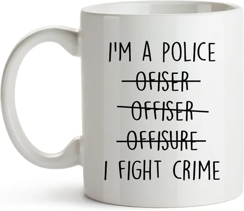 Vista 7 de YouNique Designs Tazas de oficial de policía – Regalos para nuevos oficiales de policía para hombres y mujeres, tazas de café portátiles de 11