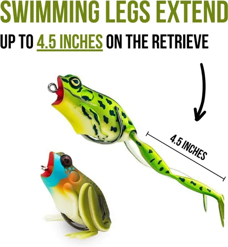Vista 5 de Lunkerhunt Popping Frog - Señuelo de pesca Azul (Gill)