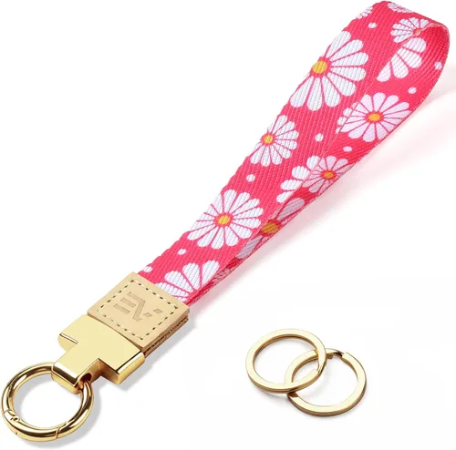 Vista 26 de EcoVision - Llaveros lindos con correa para llaves, llavero de muñeca para mujer, correa de insignia con 2 argollas para llaves
