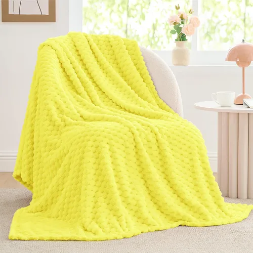 Vista 230 de BEDELITE Manta de forro polar para sofá y cama, manta decorativa de jacquard 3D de almendra, súper suave y acogedora, manta mullida cálida adecuada