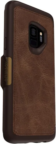 Vista 2 de OTTERBOX STRADA SERIES - Funda para Samsung Galaxy S9 - Embalaje al por menor - ESPRESSO (marrón oscuro/cuero marrón desgastado)