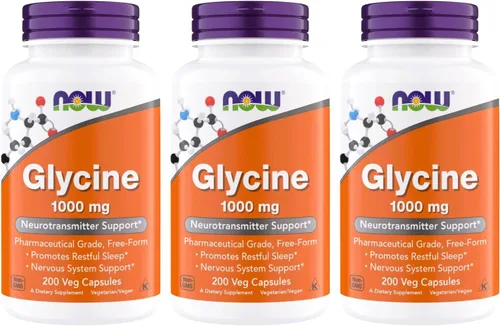 Vista 9 de Now Foods Glicina 1000 mg, grado farmacéutico de forma libre, soporte de neurotransmisor*, promueve un sueño reparador*, sin gluten, vegano, kosher