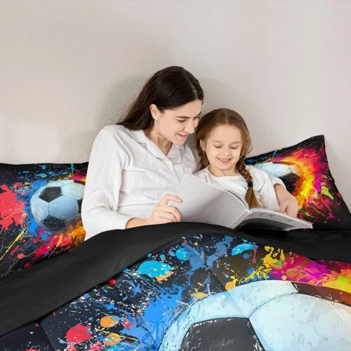 Vista 120 de Juego de ropa de cama de baloncesto para niños y adolescentes, juego de edredón deportivo para niños, tamaño matrimonial, suave, ligero, decoración