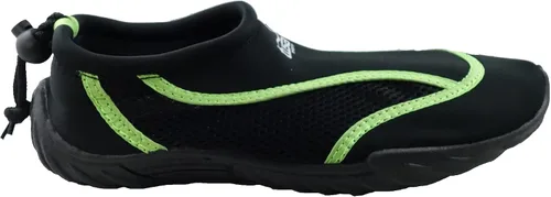 Vista 4 de TUSA Zapato deportivo sin cordones Aqua, Negro/Verde, Talla 8