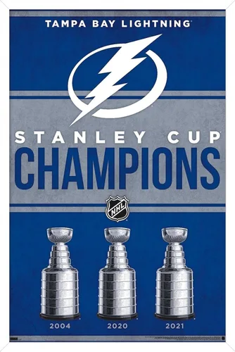 Vista 14 de Trends International NHL Tampa Bay Lightning - Póster de pared Champions 23, 22.4 pulgadas de largo x 14.7 pulgadas, versión enmarcada de madera