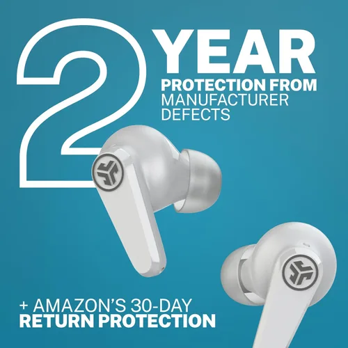 Vista 2 de JLab Go Pods ANC Auriculares Bluetooth verdaderamente inalámbricos y funda de carga, cancelación de ruido activa híbrida + Be Aware para una escucha