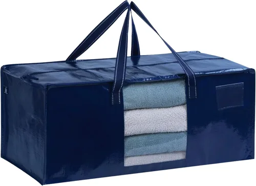 Vista 4 de VENO Paquete de 6 bolsas de mudanza resistentes, bolsas de embalaje con ventana transparente, alternativa a las cajas de mudanza, contenedores