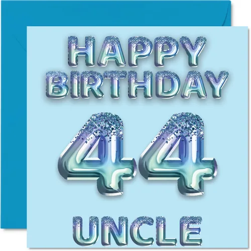 Vista 311 de Stuff4 Tarjeta de primer cumpleaños para niños, globo de fiesta con purpurina azul, tarjetas de feliz cumpleaños para niño de 1 año, nieto, hijo, 57