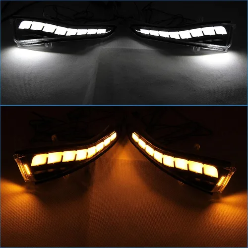 Vista 3 de Espejos de vista lateral Indicador de luz intermitente secuencial dinámico LED luz de señal de giro para Infiniti Q50 Q60 Q70 QX30 QX50 QX60 QX70