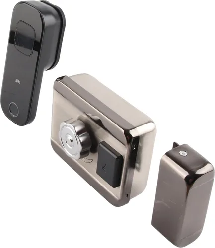 Vista 4 de Cerradura de puerta de entrada sin llave Cerradura de cerradura de huella digital Cerradura de bloqueo eléctrico de control remoto para uso doméstico