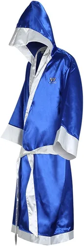 Vista 2 de Wesing - Bata de boxeo con capucha para hombres y mujeres, de satén