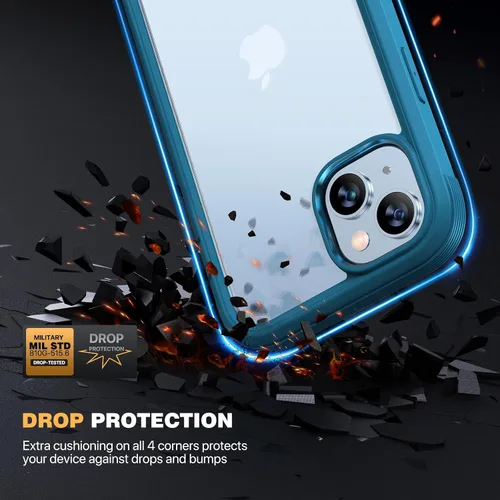 Vista 3 de Diaclara - Funda resistente de cuerpo completo con protector de pantalla sensible al tacto y antiarañazos, con protector de lente de cámara