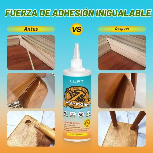 Vista 5 de LLPT Pegamento para madera de 5.1 onzas, súper pegamento de madera seco