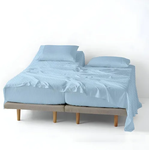 Vista 43 de ARlinen Juego de sábanas divididas tamaño Queen, 5 piezas, 100% algodón egipcio, bolsillo profundo de 16 pulgadas, ropa de cama suave de lujo