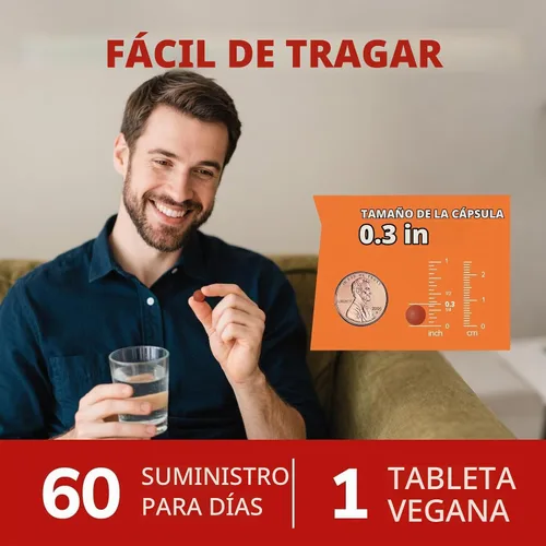 Vista 4 de Suplemento de hierro, bisglicinato ferroso complejo de 65 mg, sulfato, hierro carbonílico with Natural Vitamin C, Stomach Friendly Iron Pills for