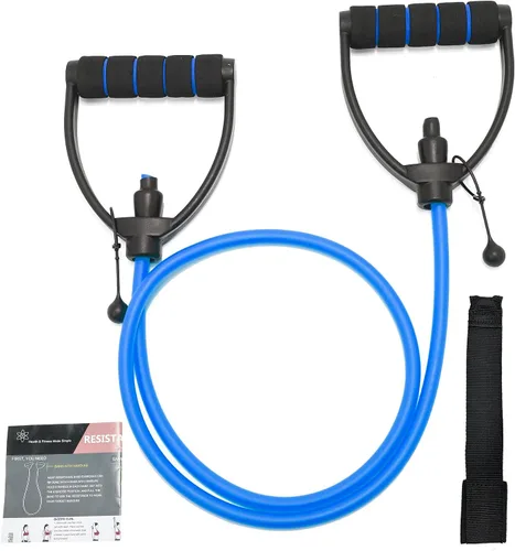 Vista 11 de Bandas de resistencia con asas, bandas de resistencia para ejercicio, bandas de entrenamiento con anclajes de puerta, longitud ajustable