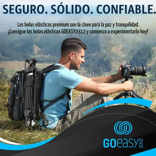 Vista 6 de GOEASY0312 Cuerdas elásticas de bolas resistentes de 6 pulgadas, 50 Negro