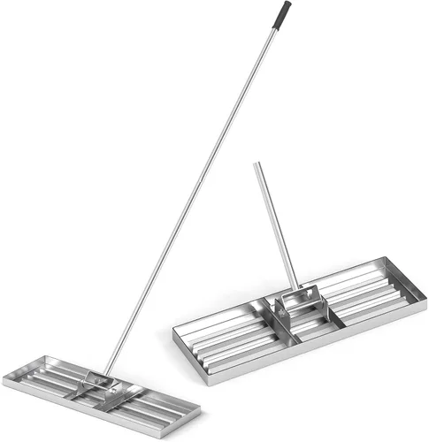 Vista 12 de Goplus Rastrillo nivelador de césped, herramienta de césped de 30 x 10 pulgadas con mango ergonómico para suelo, rastrillo de paisaje que ahorra