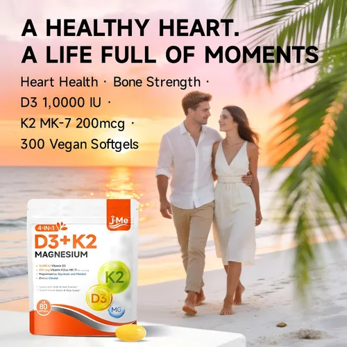 Vista 3 de JME Core Vitamin D3 K2 10,000 IU Softgels – with Magnesium + Coconut Oil