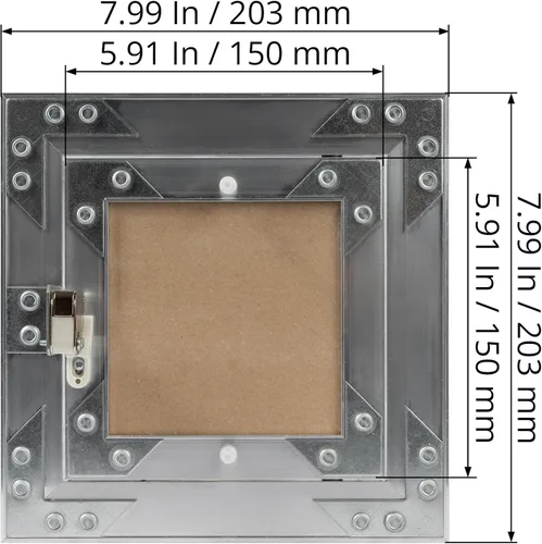 Vista 6 de Panel de acceso de aluminio para paneles de yeso de 6 x 6 pulgadas, puerta del eje de servicio, plomería, electricidad, calefacción, escotilla
