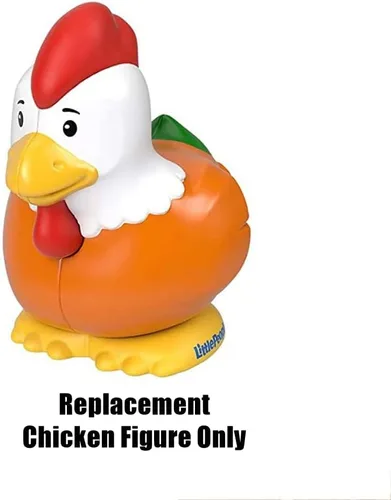 Vista 4 de Pieza de repuesto para el paquete de figuras de granjero y animales de Fisher-Price - GNM36 ~ Juguete de repuesto de pollo/gallo