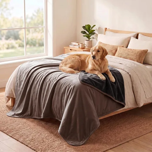 Vista 29 de Manta impermeable para perros pequeños, a prueba de fugas, manta reversible para sofá, cama, protector de muebles lavable a máquina, 25 x 35