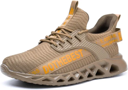 Vista 78 de Furuian - Tenis con punta de acero para hombres y mujeres, zapatos de seguridad ligeros, cómodos, a prueba de pinchazos, zapatos de trabajo
