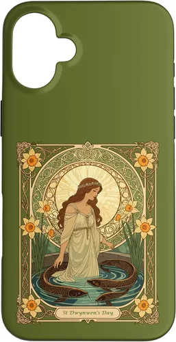Vista 23 de Dwynwen's Well and Sacred Fish Case for iPhone 17