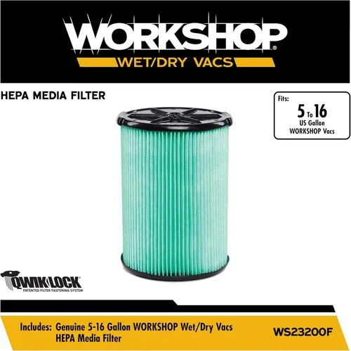 Vista 2 de WORKSHOP - Filtros de vacío en seco y húmedo WS23200F, filtro HEPA para aspiradora de tienda