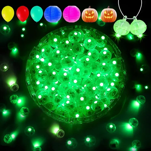 Vista 8 de Aogist - 50 piezas de luces de globo con gancho, tiempo de espera prolongado, mini luz impermeable para fiesta de cumpleaños, boda, Navidad