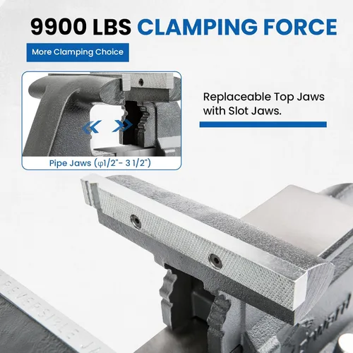 Vista 5 de Forward CR60A - Base giratoria para banco de 6,5 pulgadas, resistente con yunque
