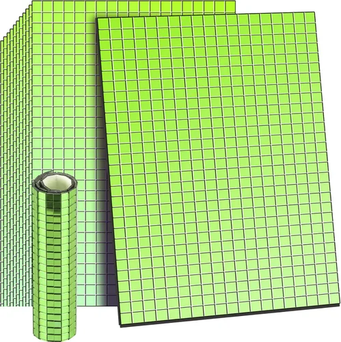 Vista 16 de 10800 piezas de azulejos de espejo de discoteca dorados, azulejos autoadhesivos, mosaico 5 x 5 mm Square Mirrors Mosaic Tiles for Disco Ball