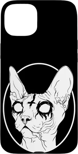 Vista 9 de Black Metal Sphynx Cat Pastel Goth and Death Metal Case for iPhone 17