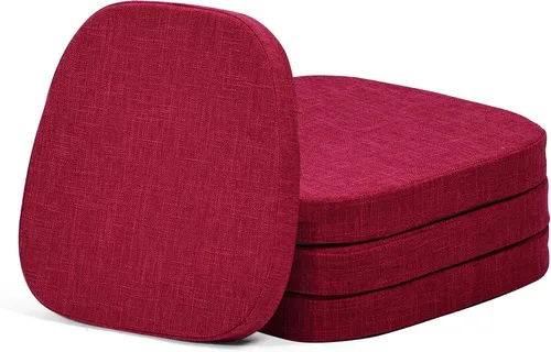 Vista 15 de baibu Juego de 2 cojines metálicos de espuma viscoelástica de 14 x 14 pulgadas, diseño de doble capa, antideslizantes, para sillas de comedor, cojín