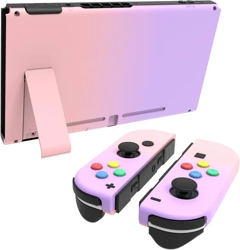 Vista 2 de EKEPIN NS Joycon - Carcasa para mando de mano para Nintendo Switch Joy-Con (LR), carcasa de repuesto para bricolaje con botones de colores sin