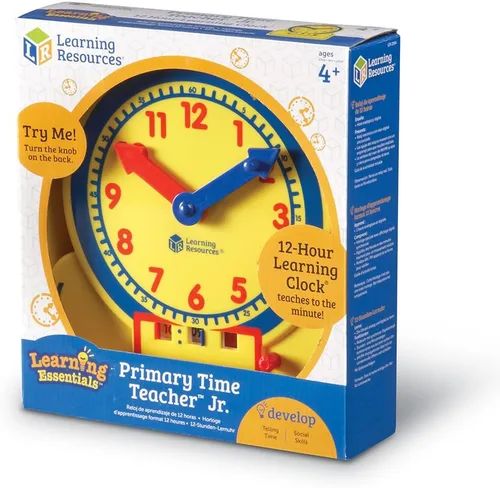 Vista 6 de Learning Resources Maestro de tiempo primario Jr. 12 horas [Amarillo]