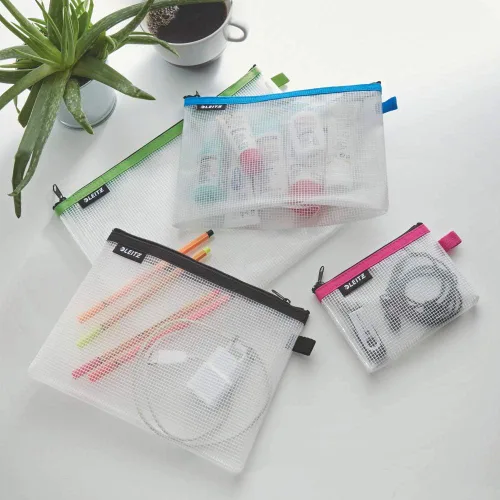 Vista 3 de Leitz Wow - Bolsa de viaje resistente al agua translúcida ideal para almacenamiento y organización visible Verde