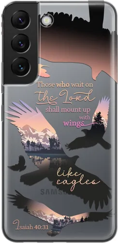 Vista 13 de Funda para teléfono compatible con Samsung Galaxy S25 S24 S23 Ultra S22 Plus S21 FE S20 Note 20 Funda transparente Escritura versículo bíblico We