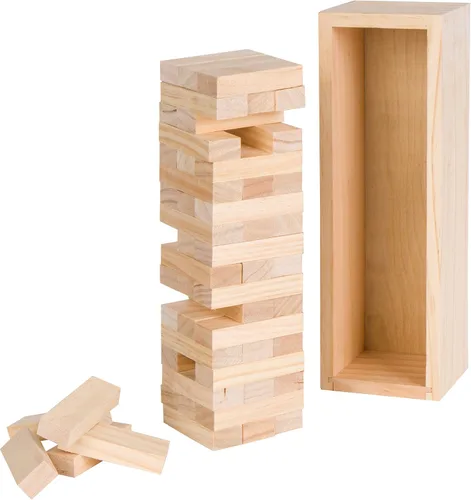 Vista 2 de Trademark Innovations Juego de rompecabezas apilable de madera de 12 pulgadas con caja de madera y estuche de transporte (54 piezas)