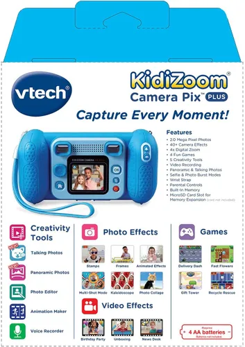 Vista 8 de VTech KidiZoom Camera Pix Plus, Azul