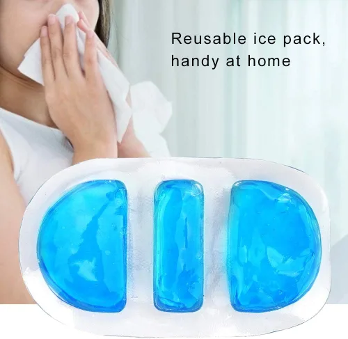 Vista 5 de Paquete de hielo para la nariz, paquetes de hielo de gel, bolsas de hielo frío reutilizables para lesiones, pequeña bolsa de compresión fría