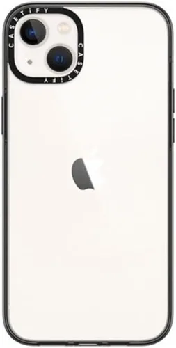 Vista 10 de CASETiFY Funda compacta para iPhone 13 [2 veces probada contra caídas de grado militar / protección contra caídas de 4 pies] - Negro transparente