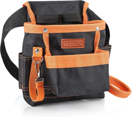 Vista 2 de YOOFAN Bolsa de herramientas - Cinturón de herramientas para electricista, carpintero, técnico de construcción, jardinería, accesorios de trabajo